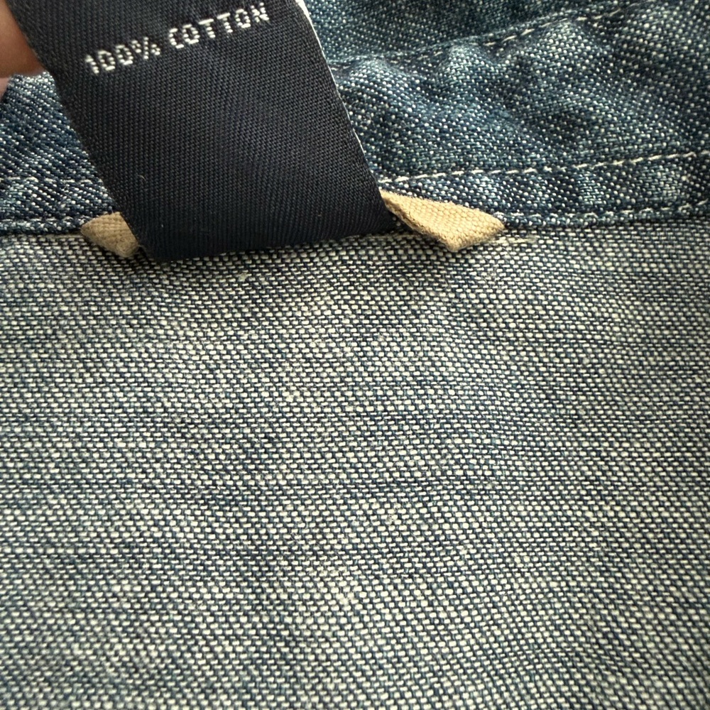 GAP Men's Denim Shirt Pearl Snap Buttons - Picture 10 of 10